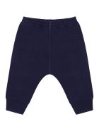 Gucci Blue Sweatpants For Baby Boy With Patch Logo Gucci Blue Sweatpants For Baby Boy With Patch Logo - Blue