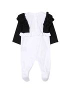 Balmain Newborn White Onesie Balmain Newborn White Onesie - Nero/bianco