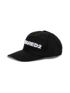 Dsquared2 Cotton Hat With Contrasting Logo Dsquared2 Cotton Hat With Contrasting Logo - White/black