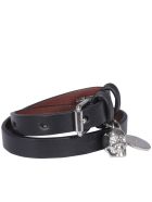 Alexander Mcqueen Double Wrap Skull Bracelet Alexander McQueen Double Wrap Skull Bracelet - Black