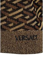 Versace Viscose Blend Vest With Monogram Print - Metallic