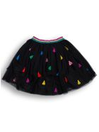 Stella McCartney Kids Black Tulle Skirt With Tassel Detail Stella McCartney Kids Black Tulle Skirt With Tassel Detail - Black