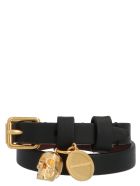 Alexander Mcqueen 'double Skull Wrap' Bracelet Alexander McQueen 'double Skull Wrap' Bracelet - Black
