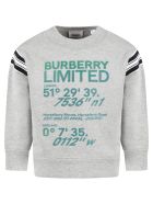 Burberry Grey Sweatshirt For Kids With Logo Burberry Grey Sweatshirt For Kids With Logo - Grey
