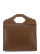 Burberry Mini Pocket Bag In Leather With Stitching Burberry Mini Pocket Bag In Leather With Stitching - Brown