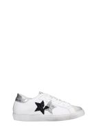 2Star Sneakers In White Leather 2Star Sneakers In White Leather - white
