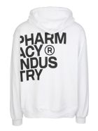 White Man Hoodie With Maxi Logo Pharmacy Industry White Man Hoodie With Maxi Logo