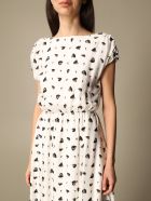 Armani Exchange Dress Long Armani Exchange Dress With Heart Pattern Armani Collezioni Armani Exchange Dress Long Armani Exchange Dress With Heart Pattern - White