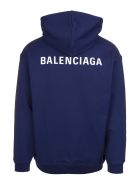 Unisex Dark Blue Balenciaga Wide Line Hoodie Balenciaga Unisex Dark Blue Balenciaga Wide Line Hoodie - Marine blue/white