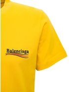 Balenciaga Organic Cotton Slim-fit Yellow T-shirt With Logo Balenciaga Organic Cotton Slim-fit Yellow T-shirt With Logo - Yellow