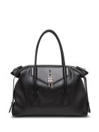 Givenchy Antigona Soft Lock Handbag In Black Leather Givenchy Antigona Soft Lock Handbag In Black Leather - Black