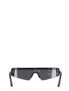 Balenciaga Ski React Sunglasses In Silver Acetate Balenciaga Ski React Sunglasses In Silver Acetate - silver