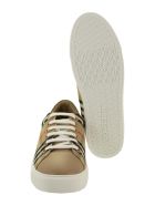 Burberry Albridge L - Trainer With Vintage Check Pattern And Leather Inserts Burberry Albridge L - Trainer With Vintage Check Pattern And Leather Inserts - Archive Beige