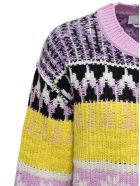 MSGM Multicolor Ikat Sweater With Ripped Inserts MSGM Multicolor Ikat Sweater With Ripped Inserts - Multicolor