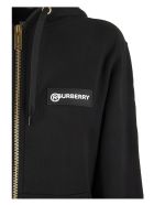 Burberry Aubree - Oversized Cotton Hooded Sweatshirt With Vintage Check Inserts Burberry Aubree - Oversized Cotton Hooded Sweatshirt With Vintage Check Inserts - Black