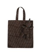 Fendi Brown Shopper-bag For Kids With Ff Logo Fendi Brown Shopper-bag For Kids With Ff Logo - Brown