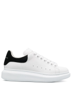 Woman White Oversize Sneakers With Black Crocodile Effect Spoiler Alexander McQueen Woman White Oversize Sneakers With Black Crocodile Effect Spoiler - White/black