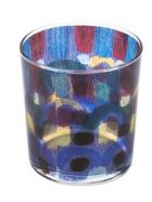 Glass Colored 8,5 X 9 Cm Le Botteghe su Gologone Glass Colored 8,5 X 9 Cm - Blue
