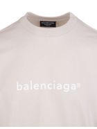 Unisex Light Grey "new Copyright" T-shirt Balenciaga Unisex Light Grey "new Copyright" T-shirt - Cement grey/white