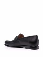 Salvatore Ferragamo Leather Loafers With Logo Buckle Salvatore Ferragamo Leather Loafers With Logo Buckle - Black