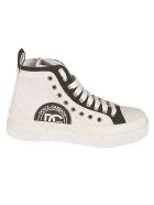 Dolce & Gabbana Logo Patched High-top Sneakers Dolce & Gabbana Logo Patched High-top Sneakers - White/Black
