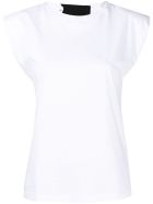 Tela Cotton T-shirt With Padded Shoulder Straps Tela Cotton T-shirt With Padded Shoulder Straps - Bianco