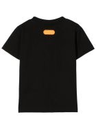 GCDS Black Cotton T-shirt GCDS Black Cotton T-shirt - Nero