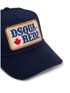 Dsquared2 Blue Cotton Hat With Logo Patch Dsquared2 Blue Cotton Hat With Logo Patch - Blu