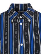 Black And Blue Large Fit Shirt Balenciaga Black And Blue Large Fit Shirt - Black/blue