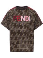 Fendi Kids Zucca T-shirt Fendi Kids Zucca T-shirt - Brown