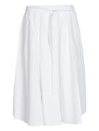 Prada Tie-waist Pleated Skirt Prada Tie-waist Pleated Skirt - White