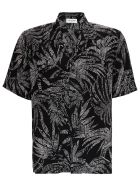 Saint Laurent Viscose Shirt With Tropical Print Saint Laurent Viscose Shirt With Tropical Print - Black