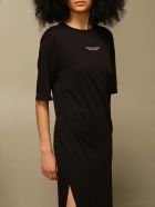 Armani Exchange Dress Armani Exchange Midi Dress With Logo Armani Collezioni Armani Exchange Dress Armani Exchange Midi Dress With Logo - Black