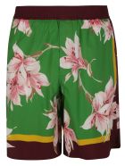 Valentino Floral Print Shorts Valentino Floral Print Shorts - Green/Pink