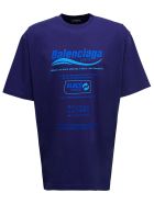 Balenciaga Blue Dry Cleaning Boxy Cotton T-shirt Balenciaga Blue Dry Cleaning Boxy Cotton T-shirt - Blu