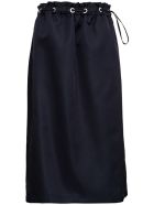 Tessa Black Nylon Skirt With Drawstring Tessa Black Nylon Skirt With Drawstring - Black