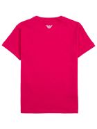 Emporio Armani Cotton T-shirt With Logo Print Emporio Armani Cotton T-shirt With Logo Print - Pink