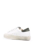 Man White Hi-star Sneakers With Military Green Spoiler And Logoed Laces Golden Goose Man White Hi-star Sneakers With Military Green Spoiler And Logoed Laces