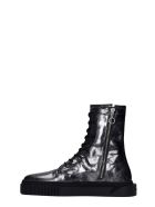Gienchi Booz Metal Combat Boots In Black Leather Gienchi Booz Metal Combat Boots In Black Leather - black