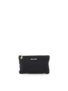 Foldable Nylon Tote Bag Miu Miu Foldable Nylon Tote Bag - BLACK
