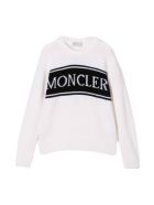 Moncler Sweater With Logo Moncler Sweater With Logo - Bianco