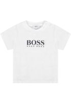 Hugo Boss White T-shirt For Baby Boy With Logo Hugo Boss White T-shirt For Baby Boy With Logo - White