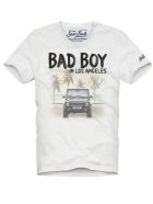 White Boy T-shirt With Car Print MC2 Saint Barth White Boy T-shirt With Car Print