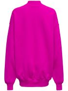 Balenciaga Pink Cotton Sweatshirt With Print Balenciaga Pink Cotton Sweatshirt With Print - Fuxia