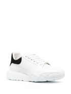 Man White Court Sneakers With Black Suede Spoiler Alexander McQueen Man White Court Sneakers With Black Suede Spoiler - Opt.white/black