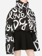 Dolce & Gabbana Cropped Jacket With Print Dolce & Gabbana Cropped Jacket With Print - Black