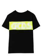 GCDS Black Cotton T-shirt GCDS Black Cotton T-shirt - Nero+giallo