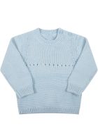Stella McCartney Kids Light Blue Sweater For Baby Boy With Dog Stella McCartney Kids Light Blue Sweater For Baby Boy With Dog - Light Blue