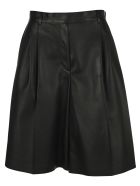 Fendi Pleated High-waisted Shorts Fendi Pleated High-waisted Shorts - BLACK