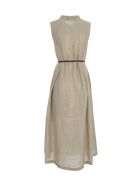 19.70 Nineteen Seventy Sleeveless Dress W/belt 19.70 Nineteen Seventy Sleeveless Dress W/belt - Mud